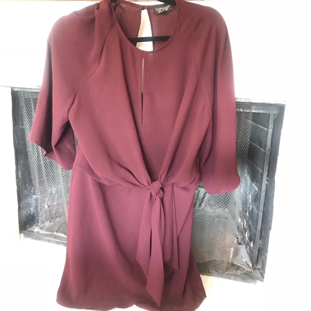 Top shop tie front shift dress